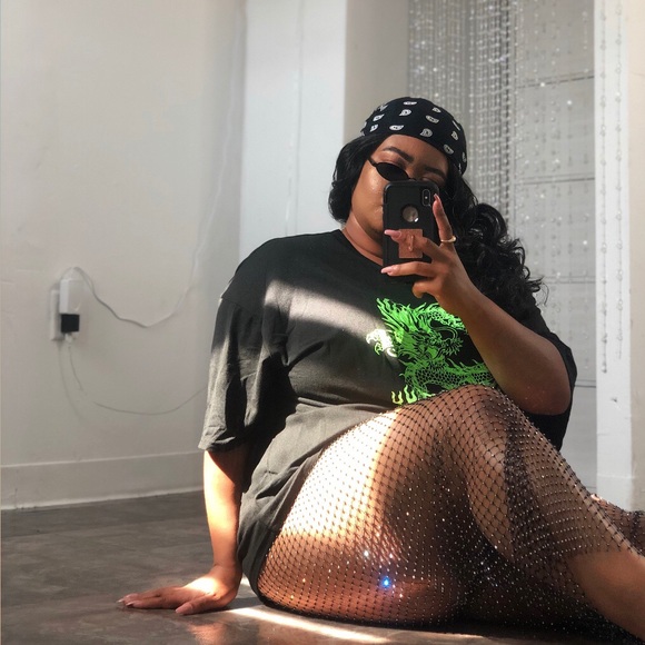 Mesh Diamante Wide Leg Pants | Poshmark